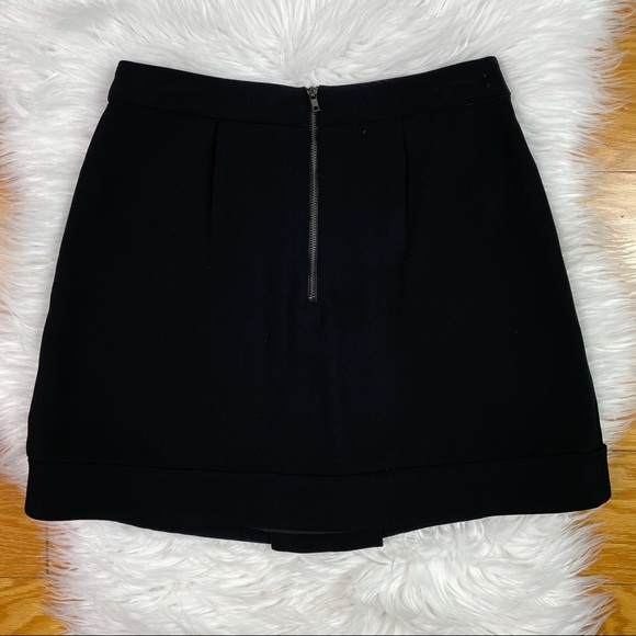RO & DE Inverted Pleat Black Mini Skirt - Picture 3 of 7